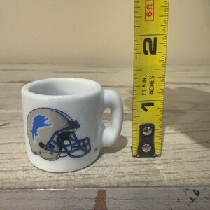 NFL Detroit Lions Mini Miniature Ceramic Mug Vintage Collectible 1.25”